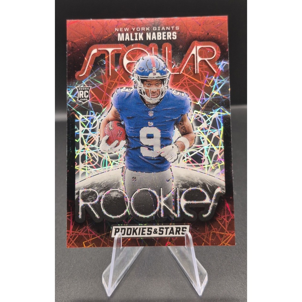 2024 Panini Rookies & Stars Malik Nabers #SR-MNS Stellar Rookies Red Lazer (RC)